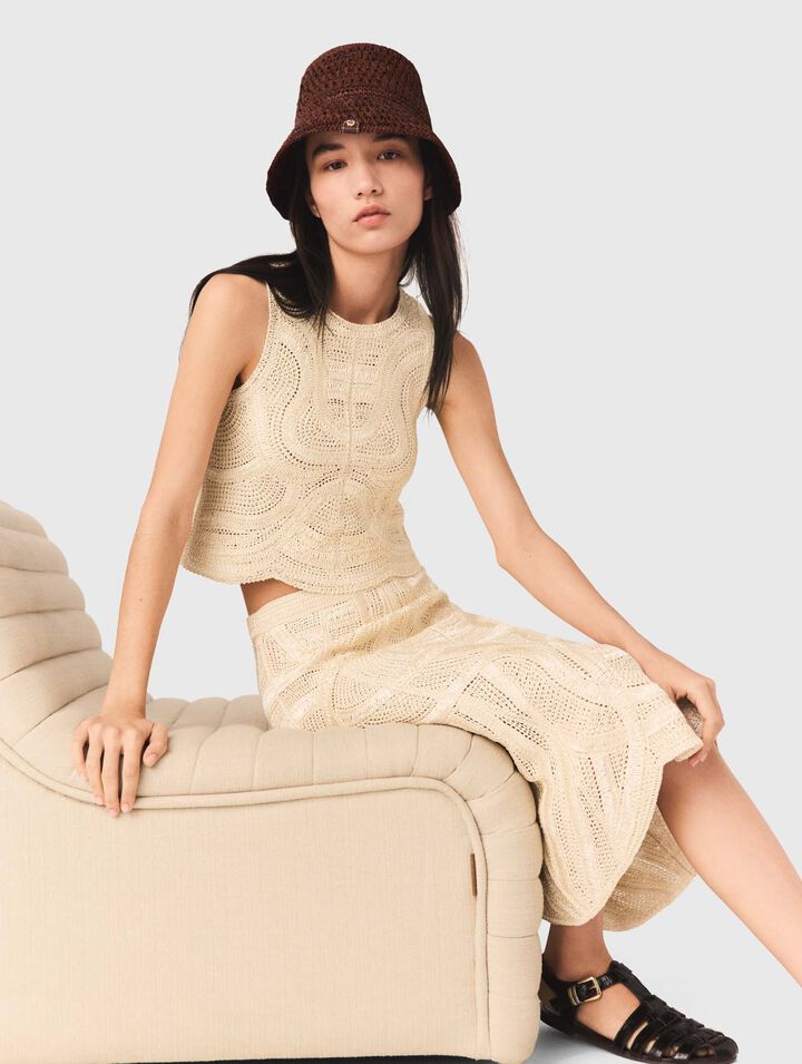 Jupe longue en crochet