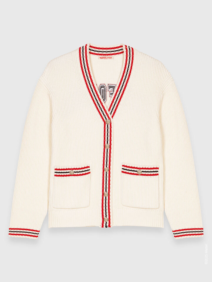 Cardigan long brodé