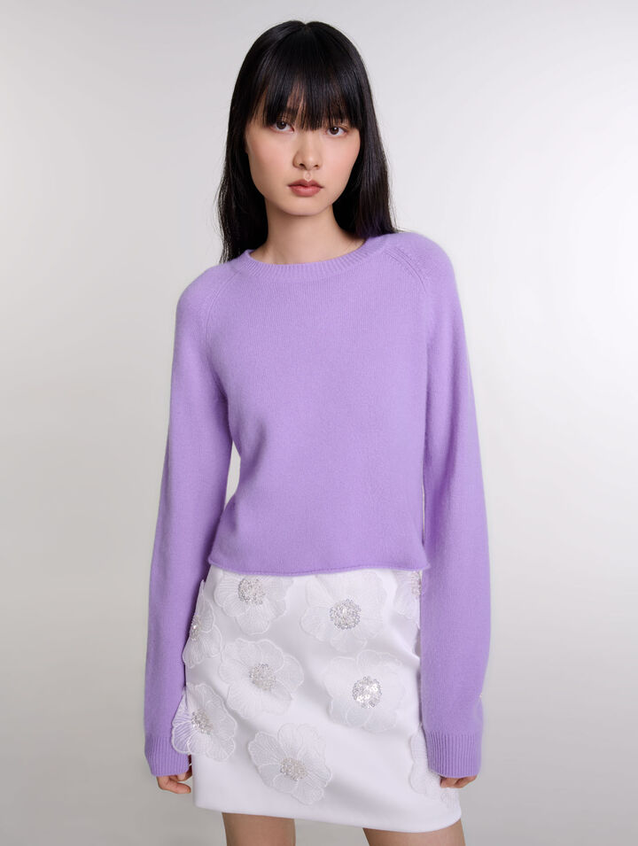 Pull court en cachemire
