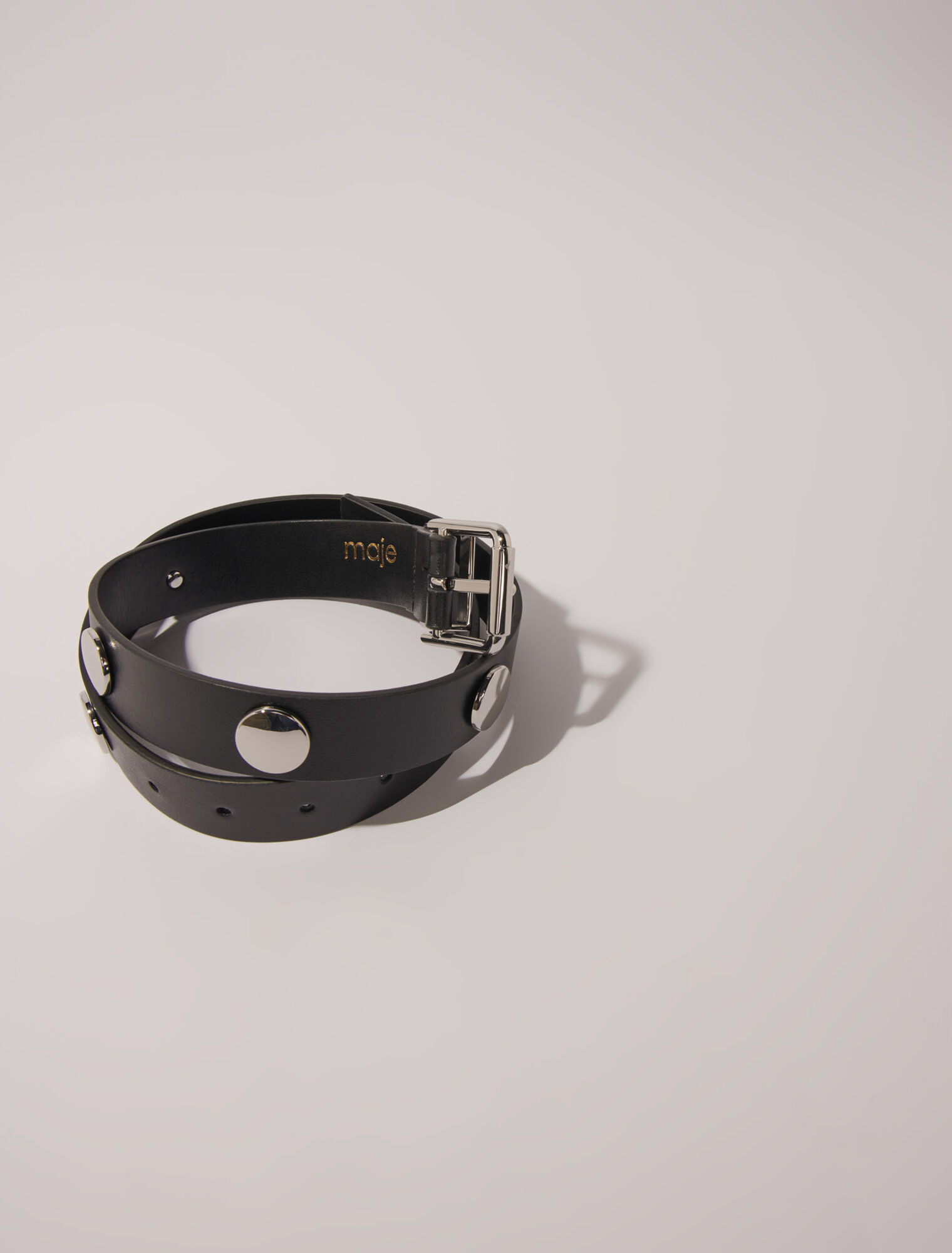 Ceinture en cuir à studs