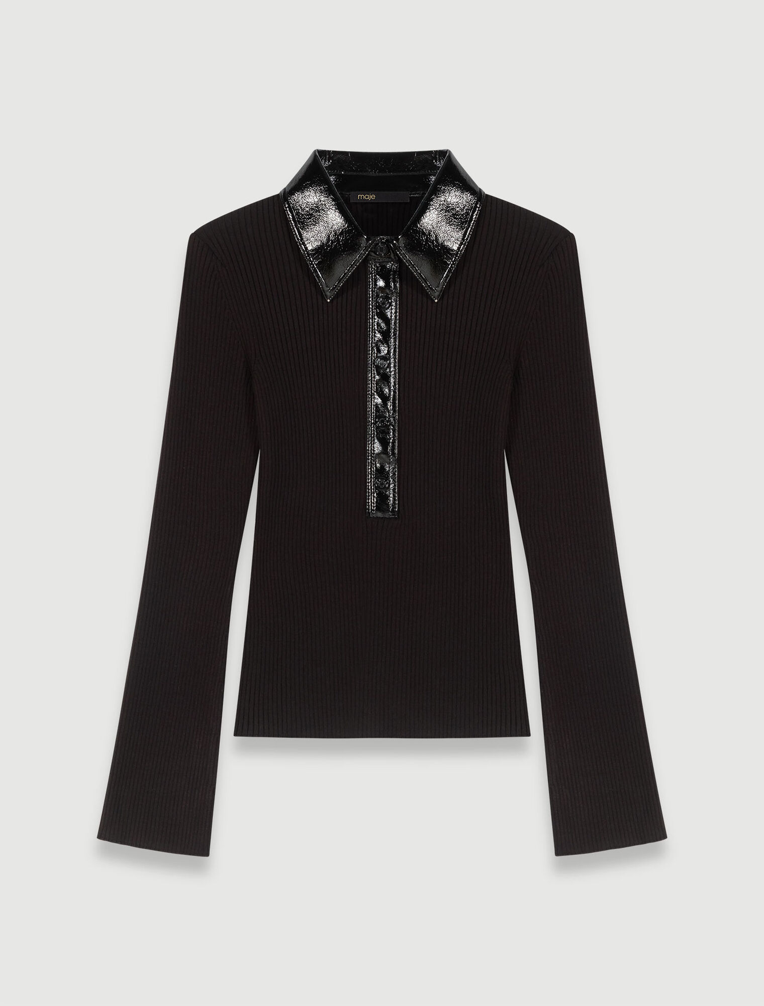 Pull polo en maille