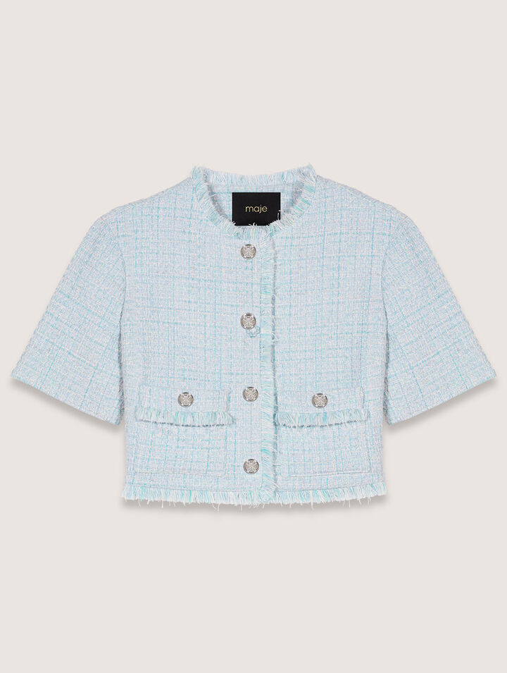 Veste courte en tweed