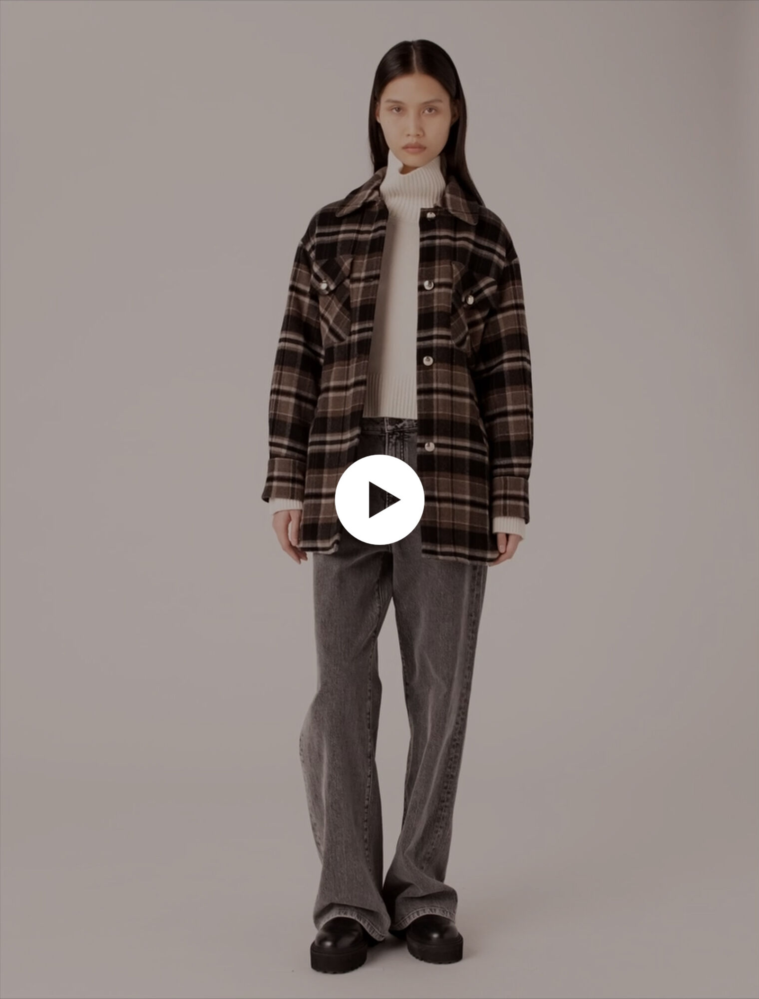 Manteau à carreaux
