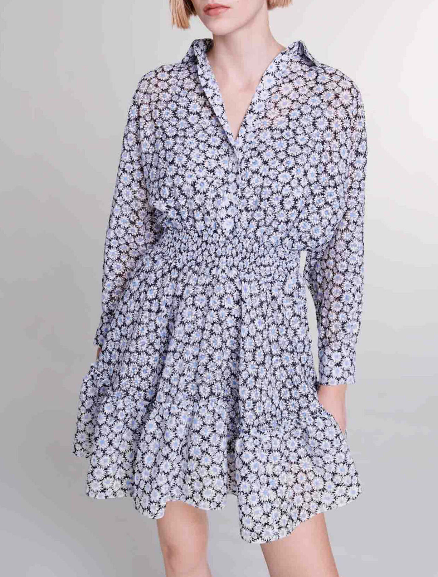Robe courte fleurie