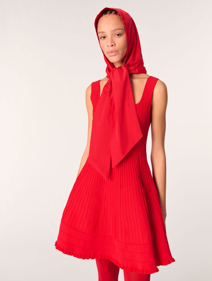 Robe courte en maille