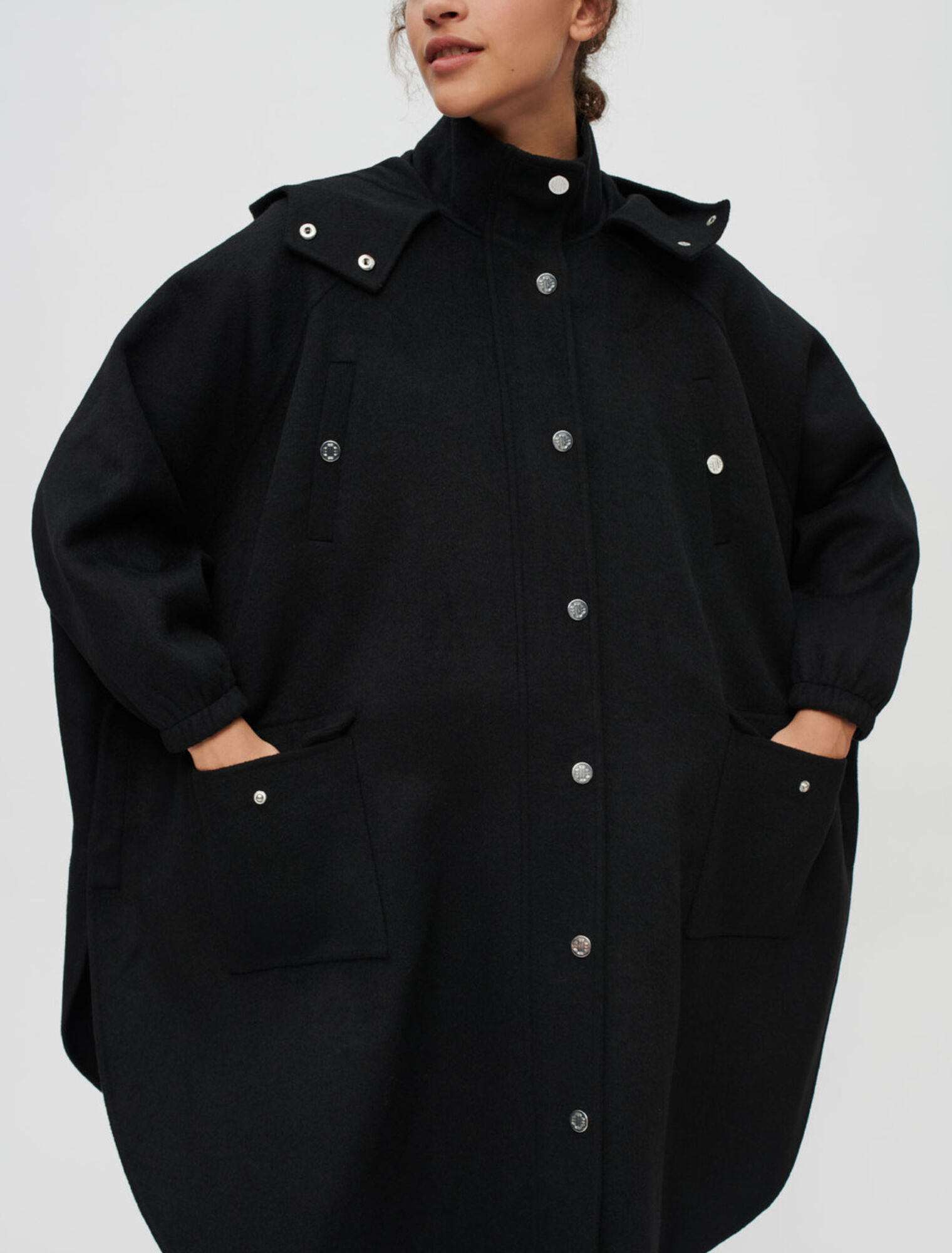 Manteau en double face oversize