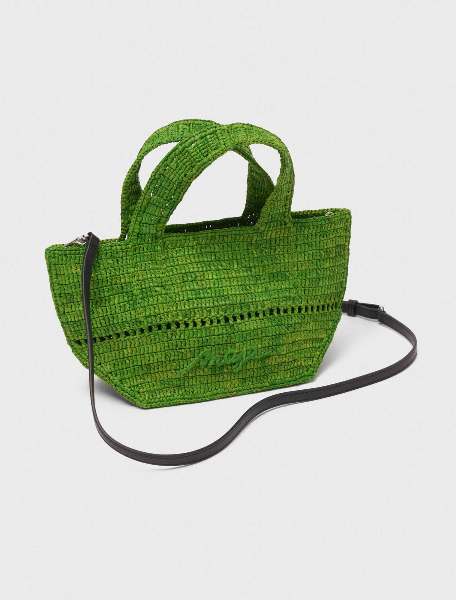 Mini cabas en raphia naturel