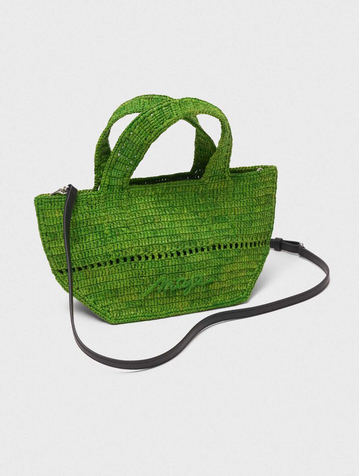 Mini cabas en raphia naturel
