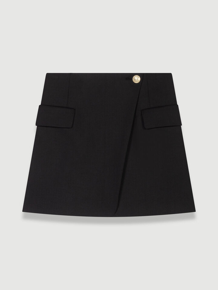 Jupe portefeuille asymétrique