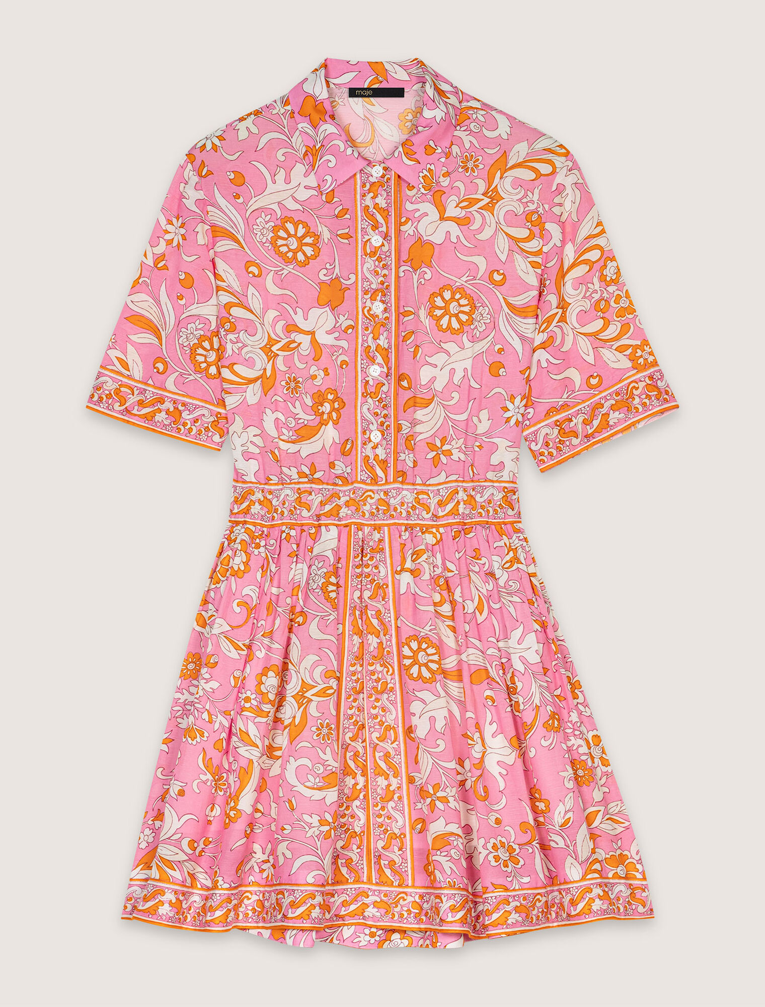 Robe courte fluide imprimée
