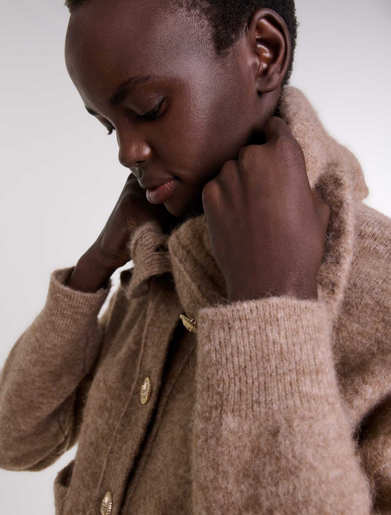 Cardigan en laine mélangée