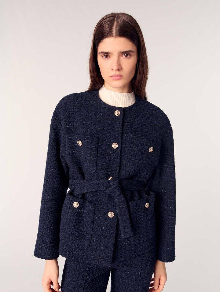 Veste 4 poches en tweed
