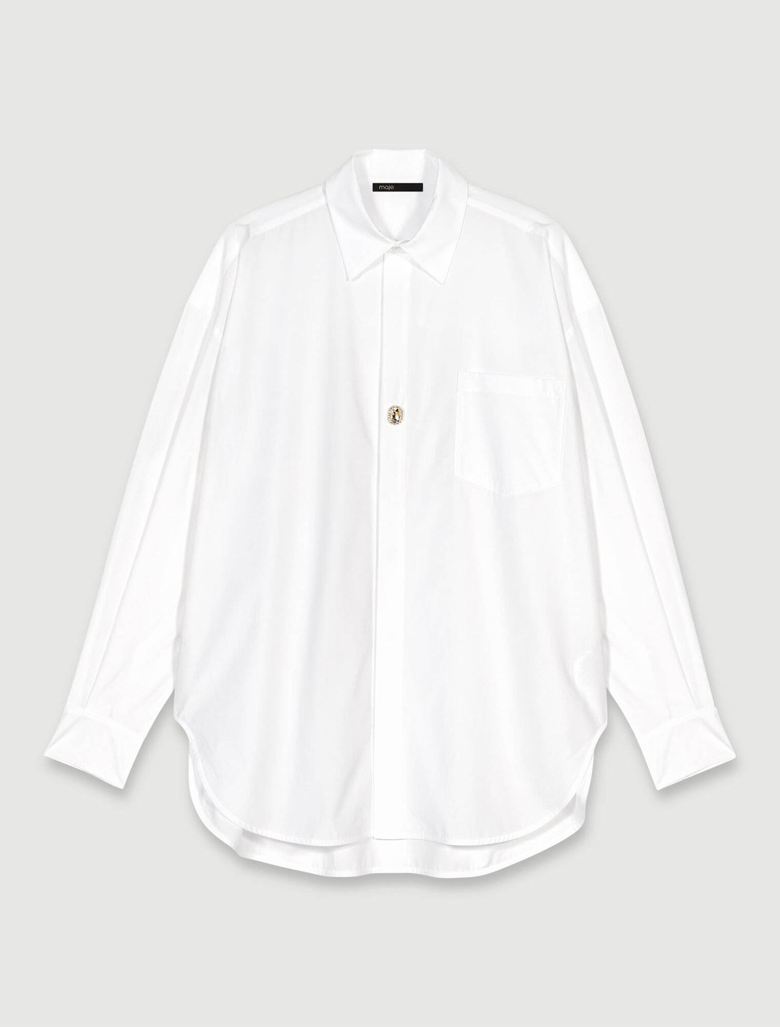 Chemise oversize en popeline