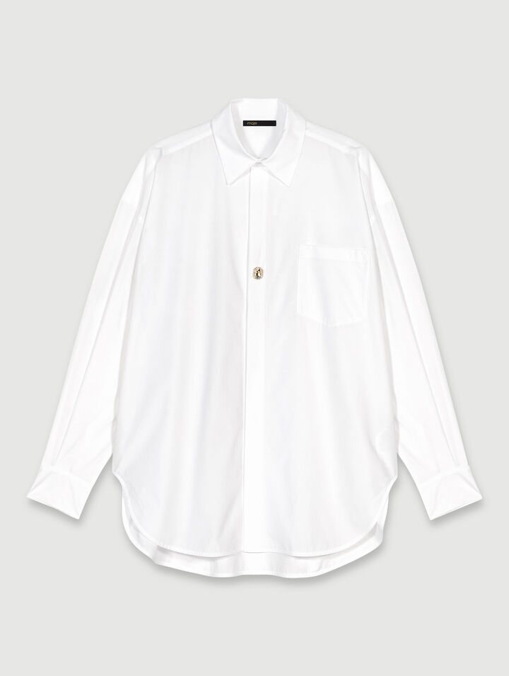 Chemise oversize en popeline