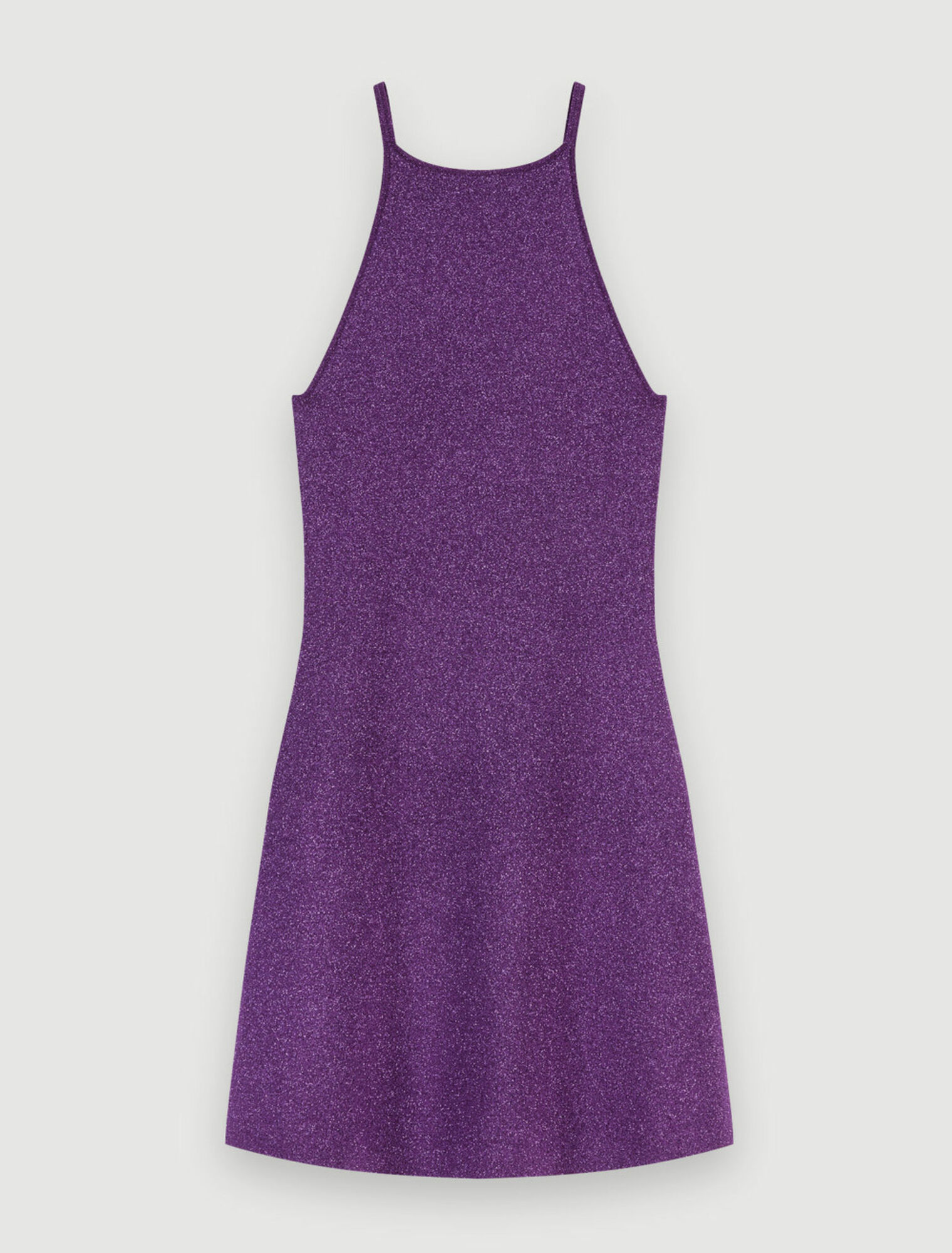 Robe courte en maille métallisée