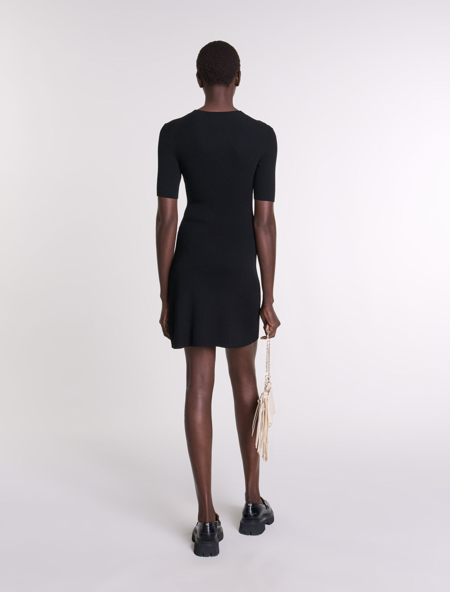 Robe en maille côtelée