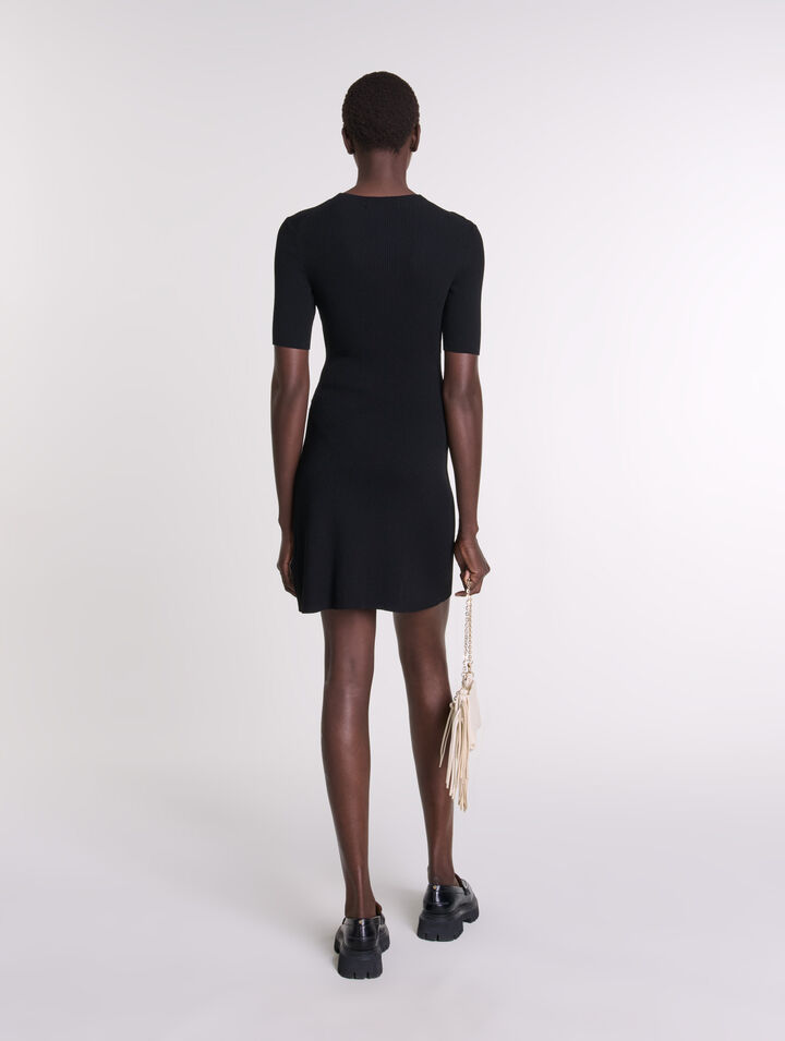 Robe en maille côtelée