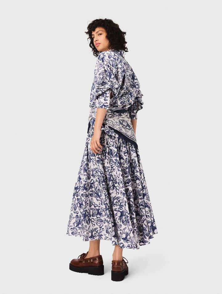Chemise longue imprimée