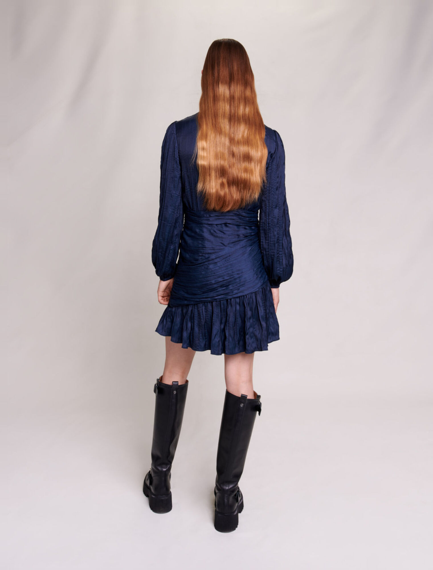 Robe courte drapée