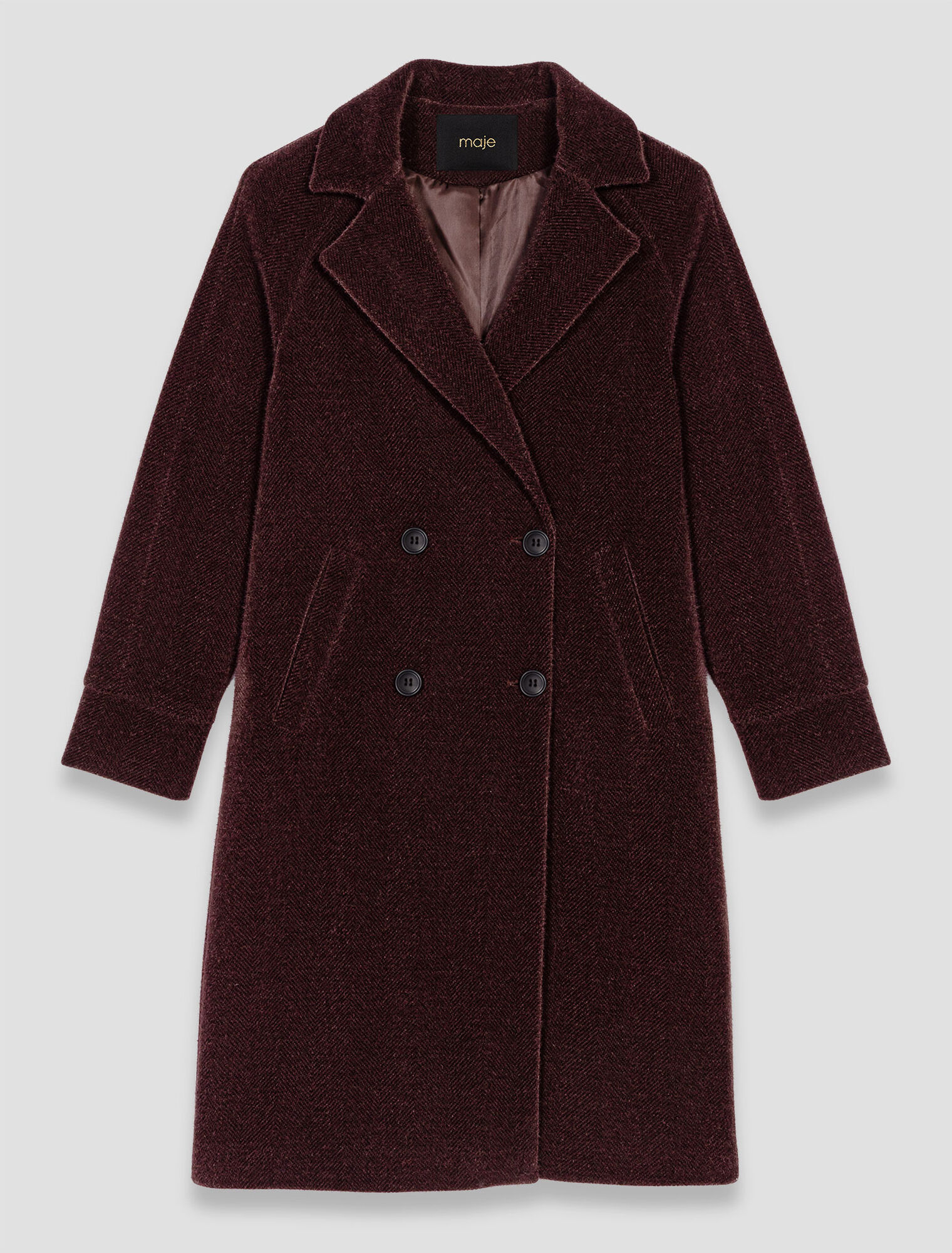 Manteau droit mi-long