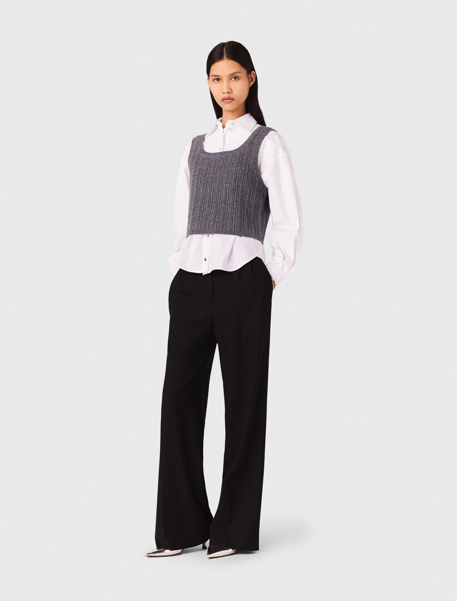 Pantalon large de costume