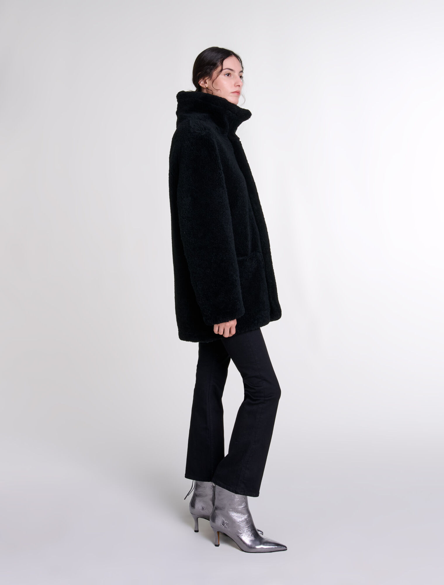 Manteau en cuir réversible
