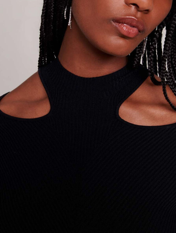 Robe courte ajourée