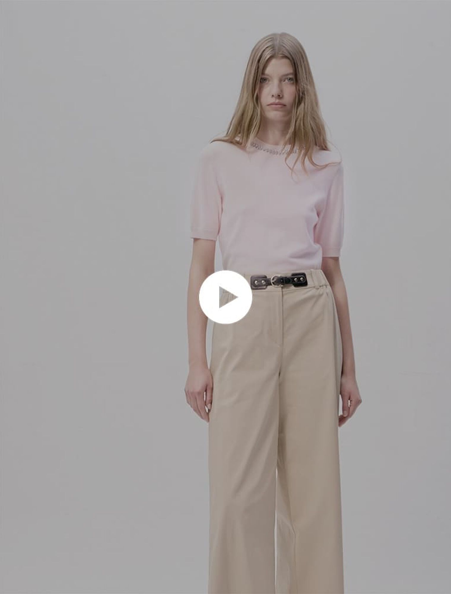 Pantalon large en coton