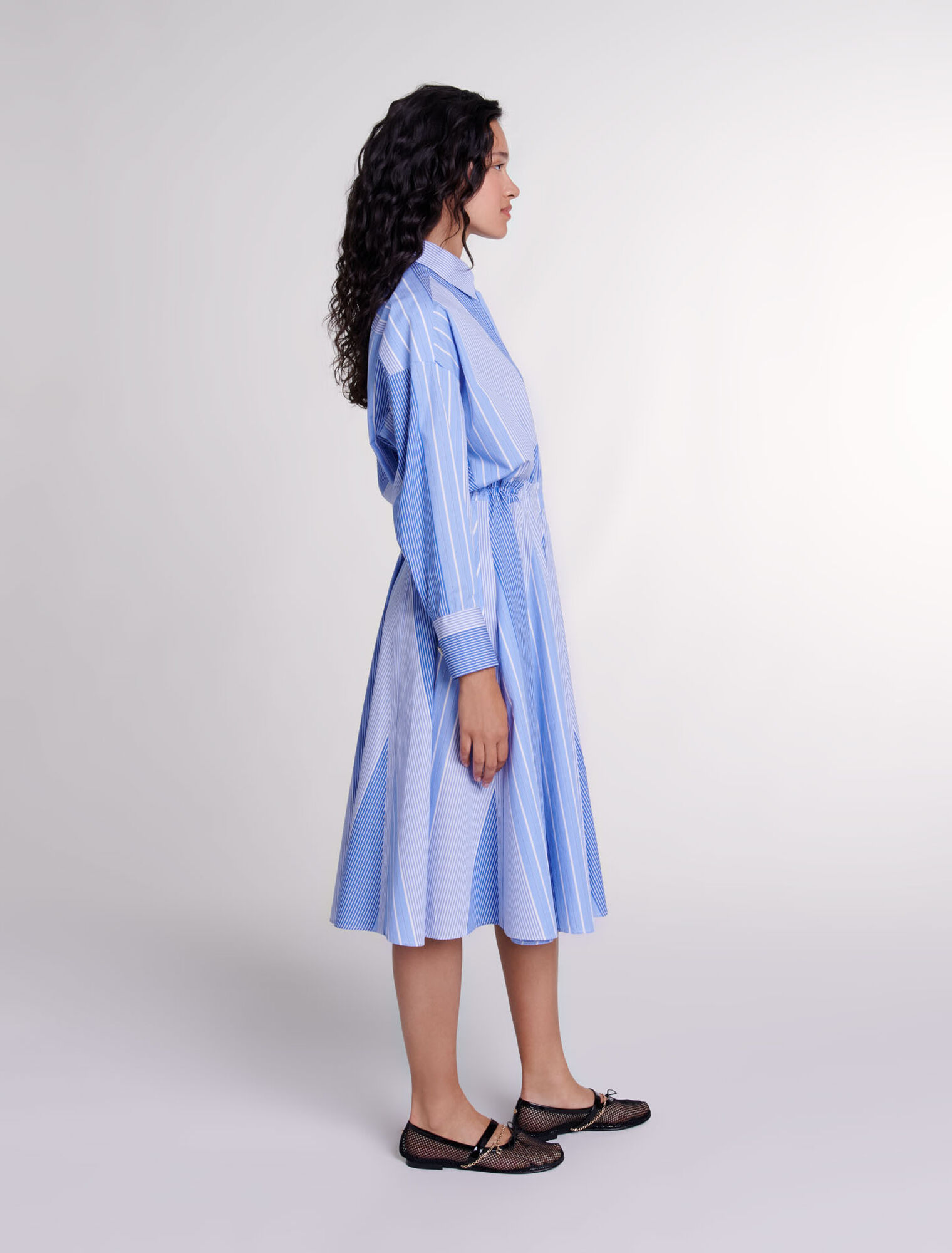Robe longue loose à rayures 