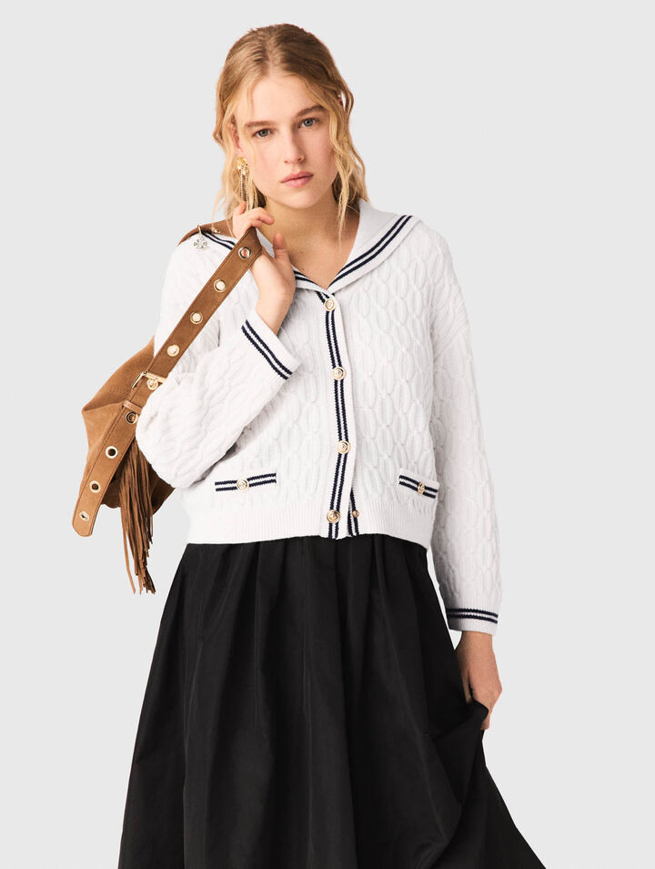 Jupe longue avec taille contrast&eacute;e