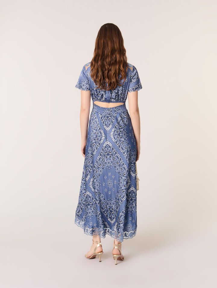 Robe longue fluide imprimée