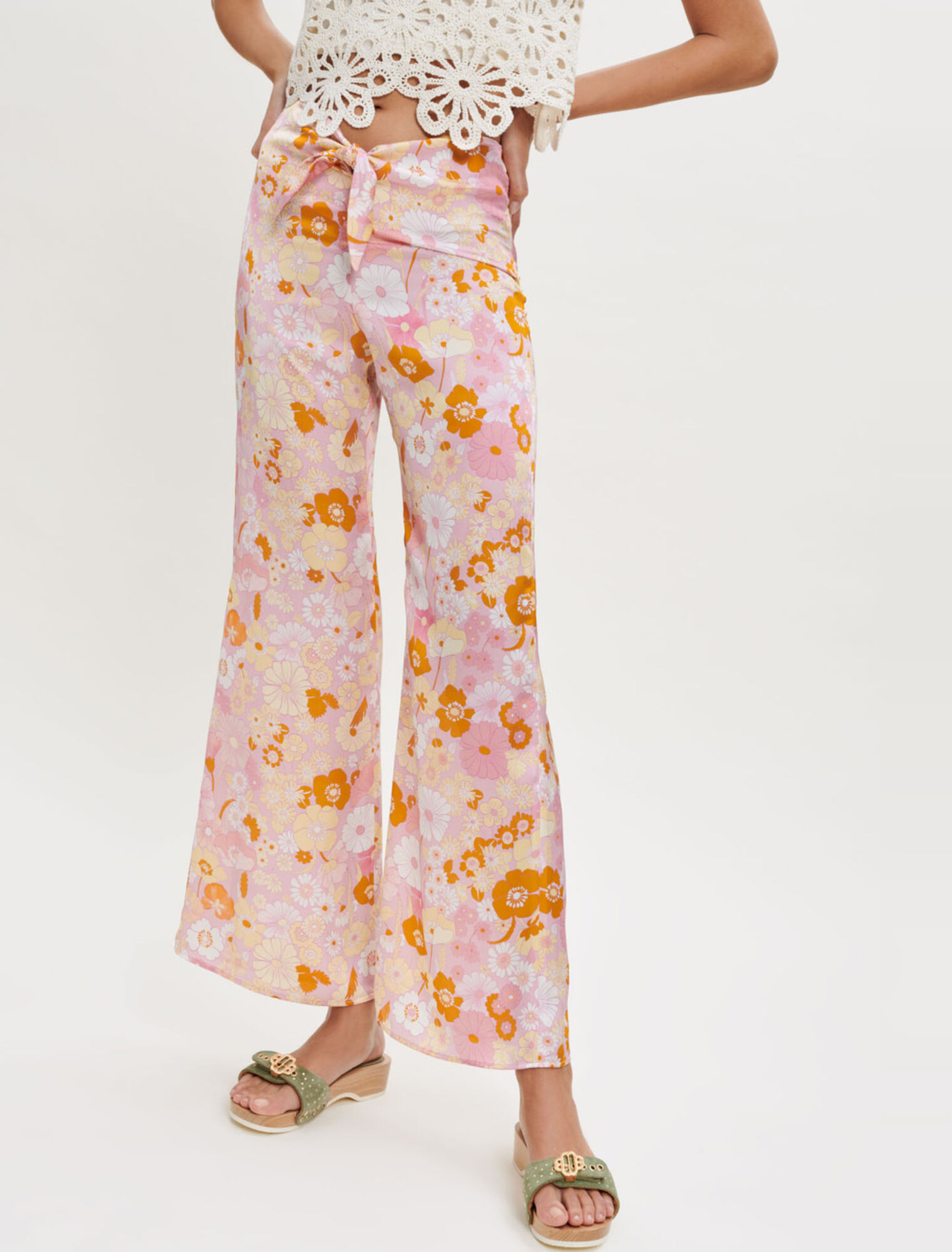 Pantalon fluide imprimé Flower Power