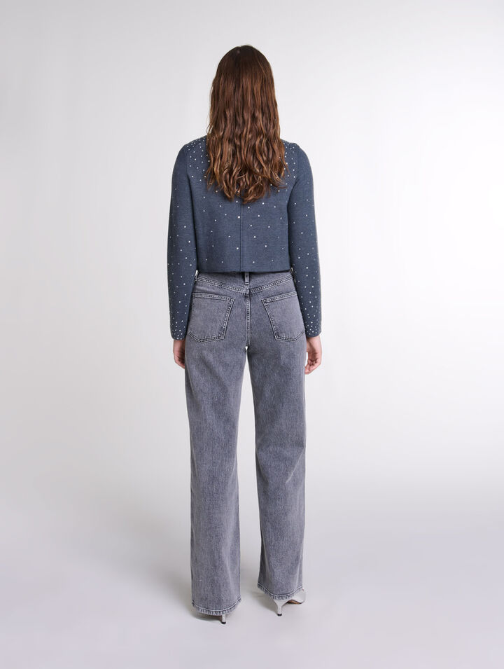 Pull en maille à strass