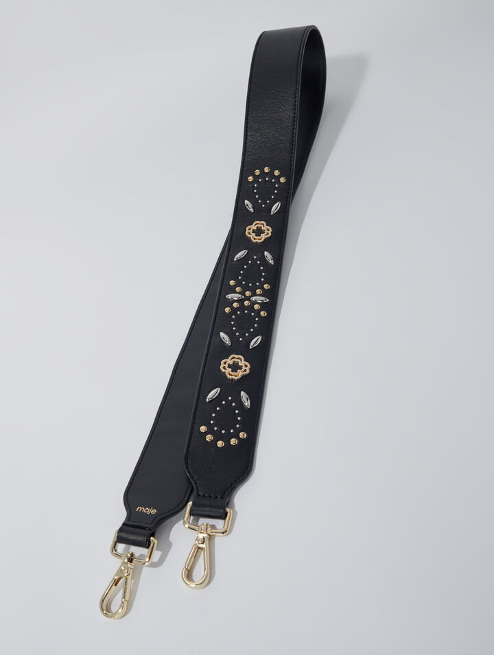Bandoulière en cuir à studs