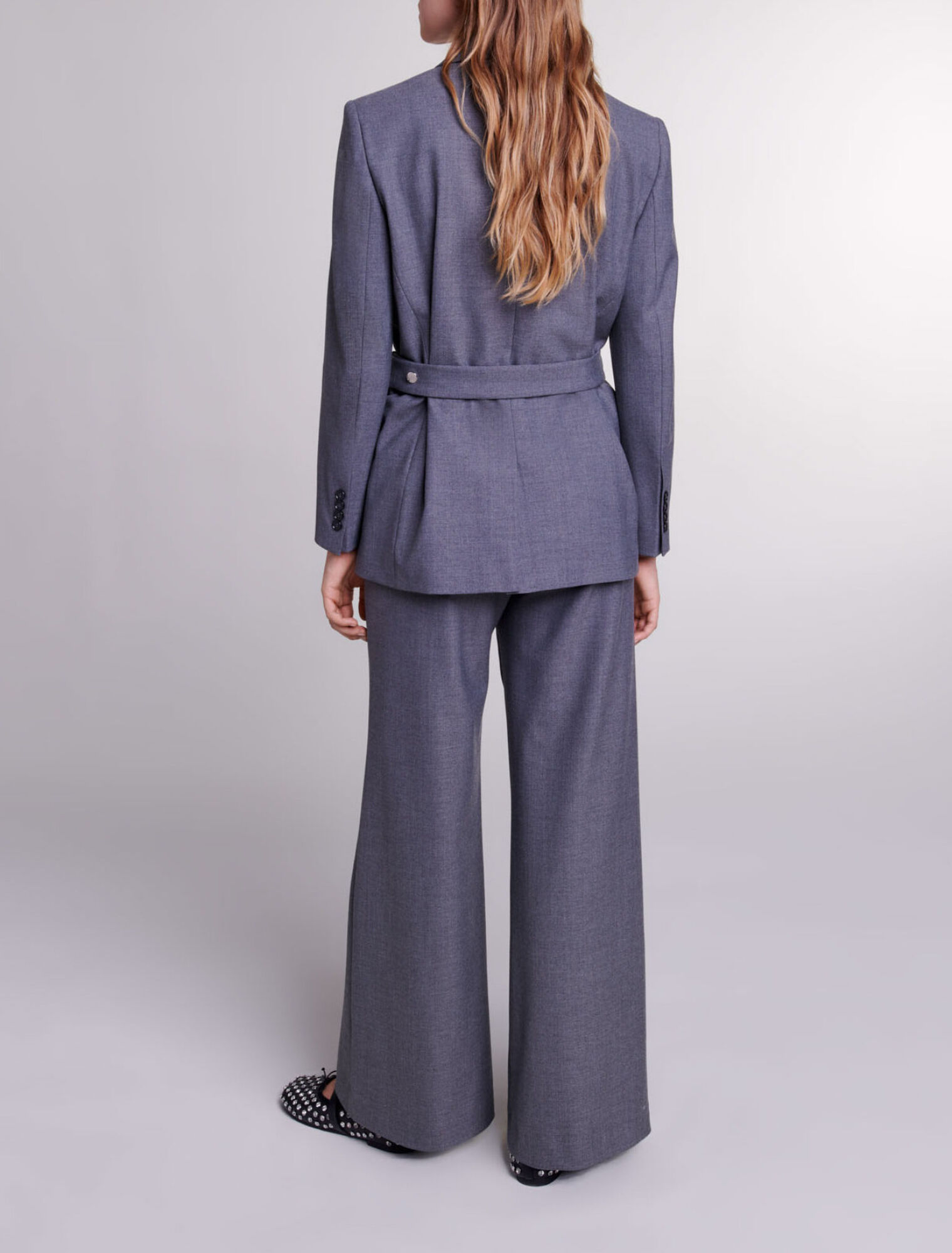 Veste de tailleur à ceinture chaîne