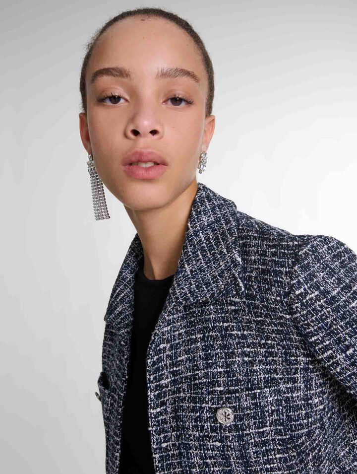 Robe 2-en-1 en tweed