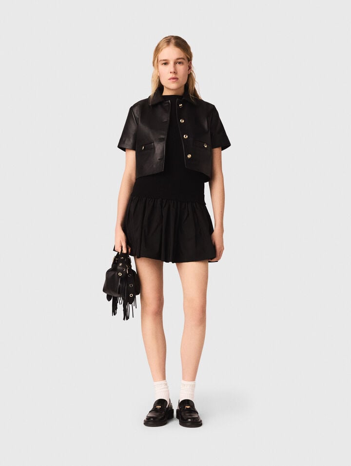 Veste courte en cuir