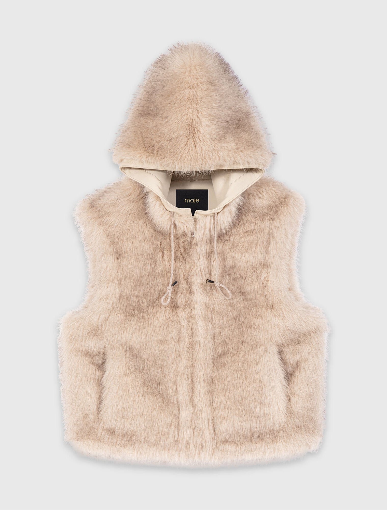 Blouson court en fausse fourrure