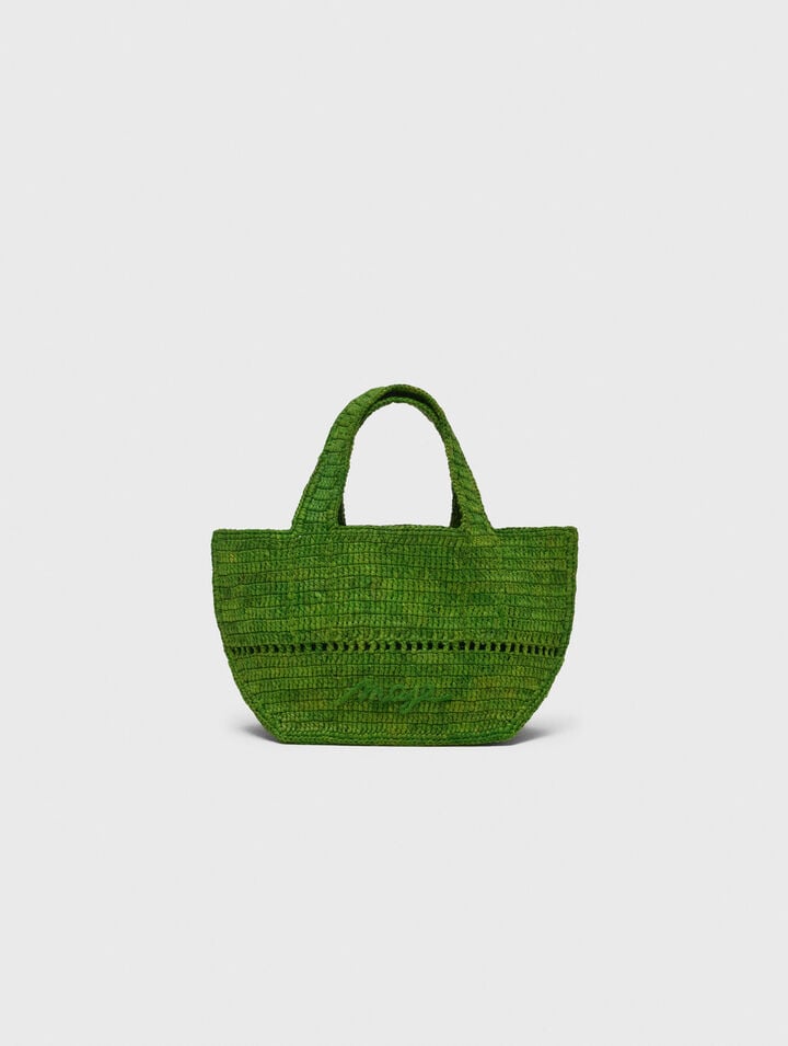 Mini cabas en raphia naturel