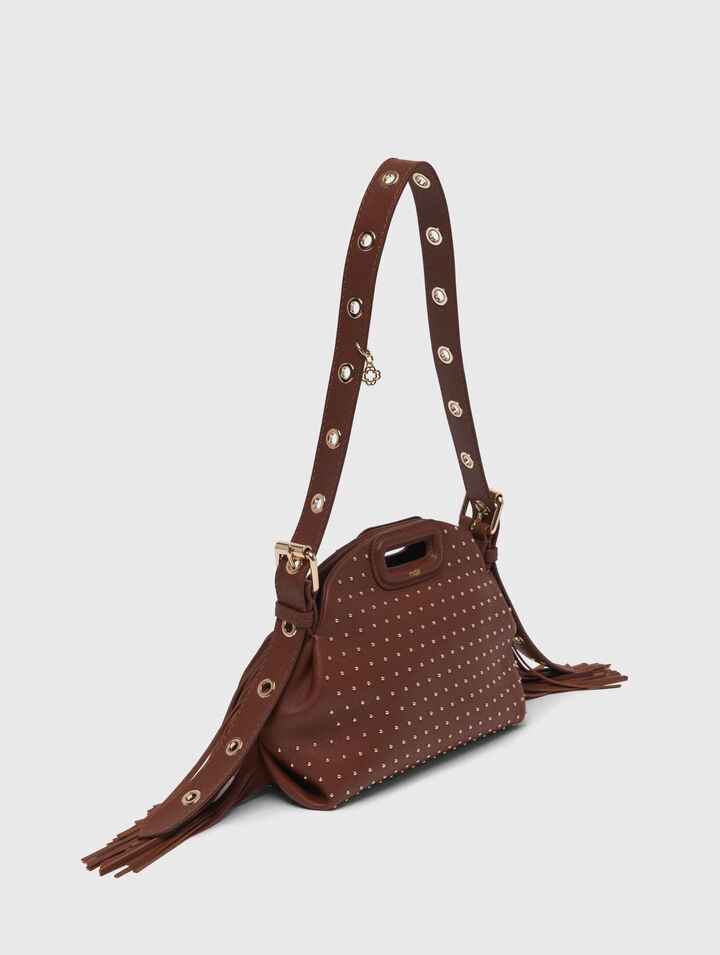 Sac Miss M mini en cuir et studs