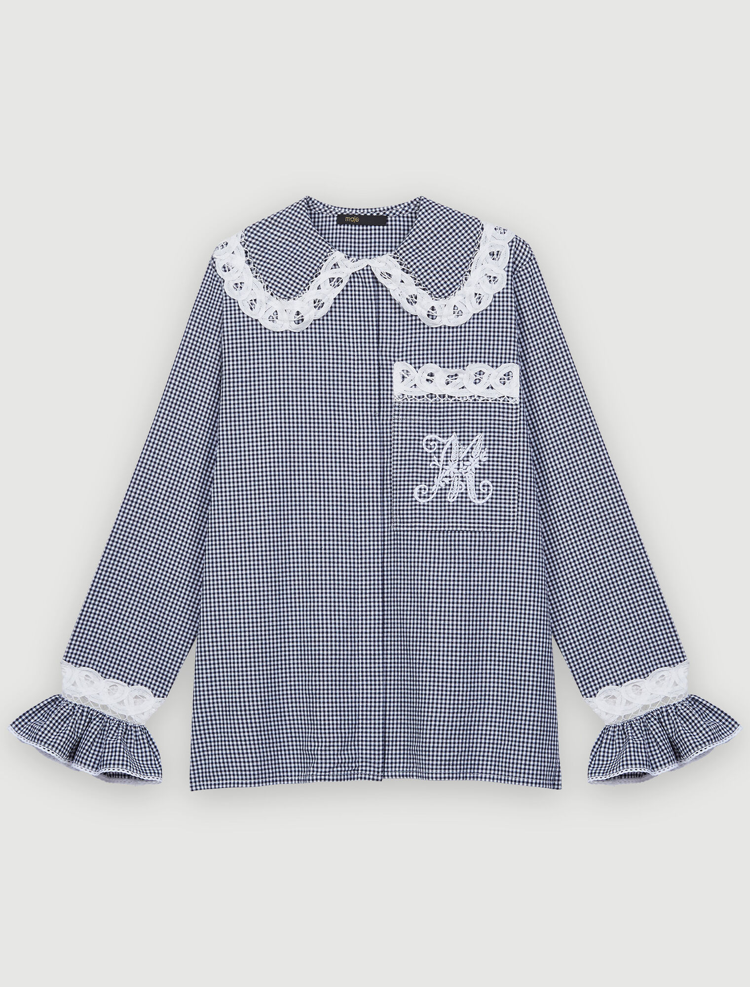 Chemise en Vichy et dentelle