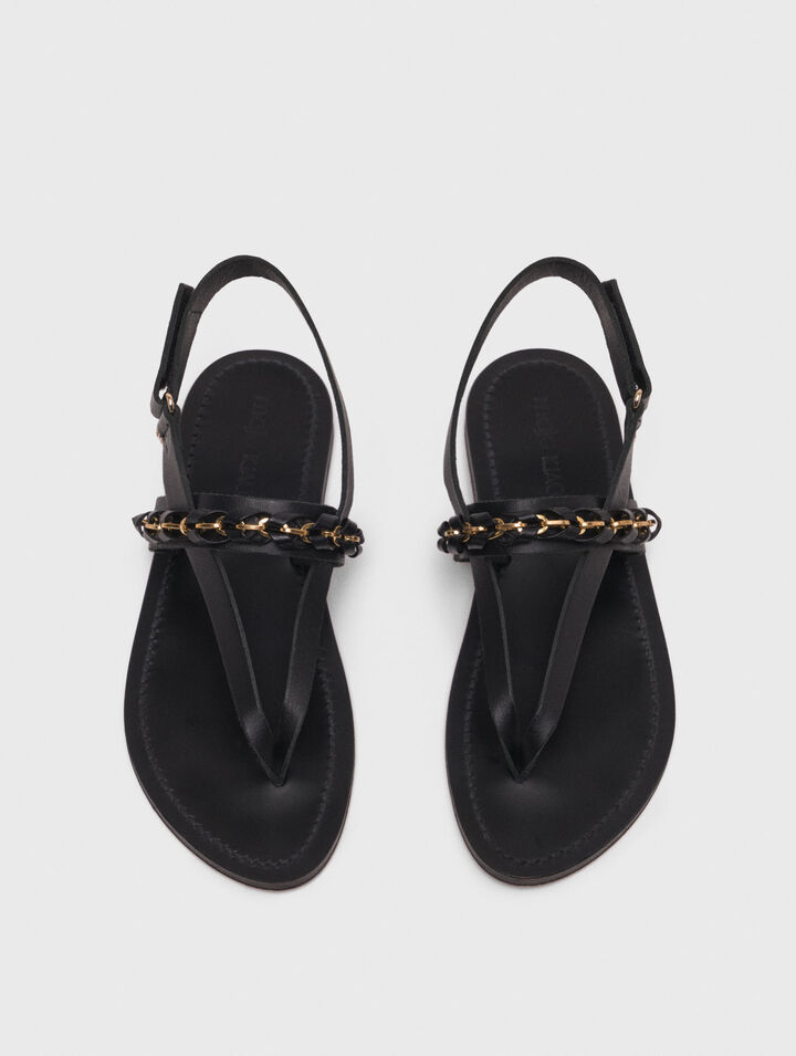 Sandales plates en cuir K.Jacques
