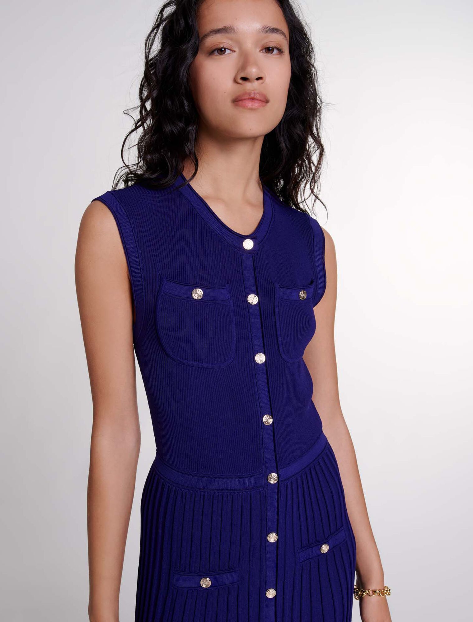 Robe longue en maille tie an dye