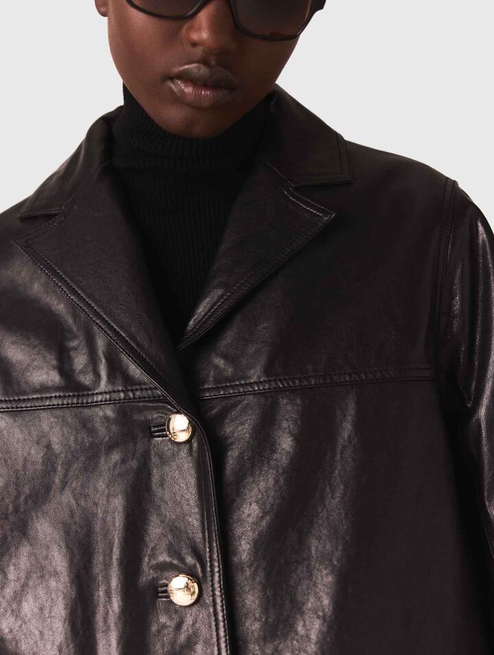 Veste en cuir matelassé 