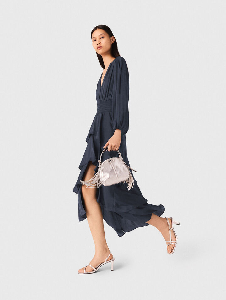 Robe longue à volants