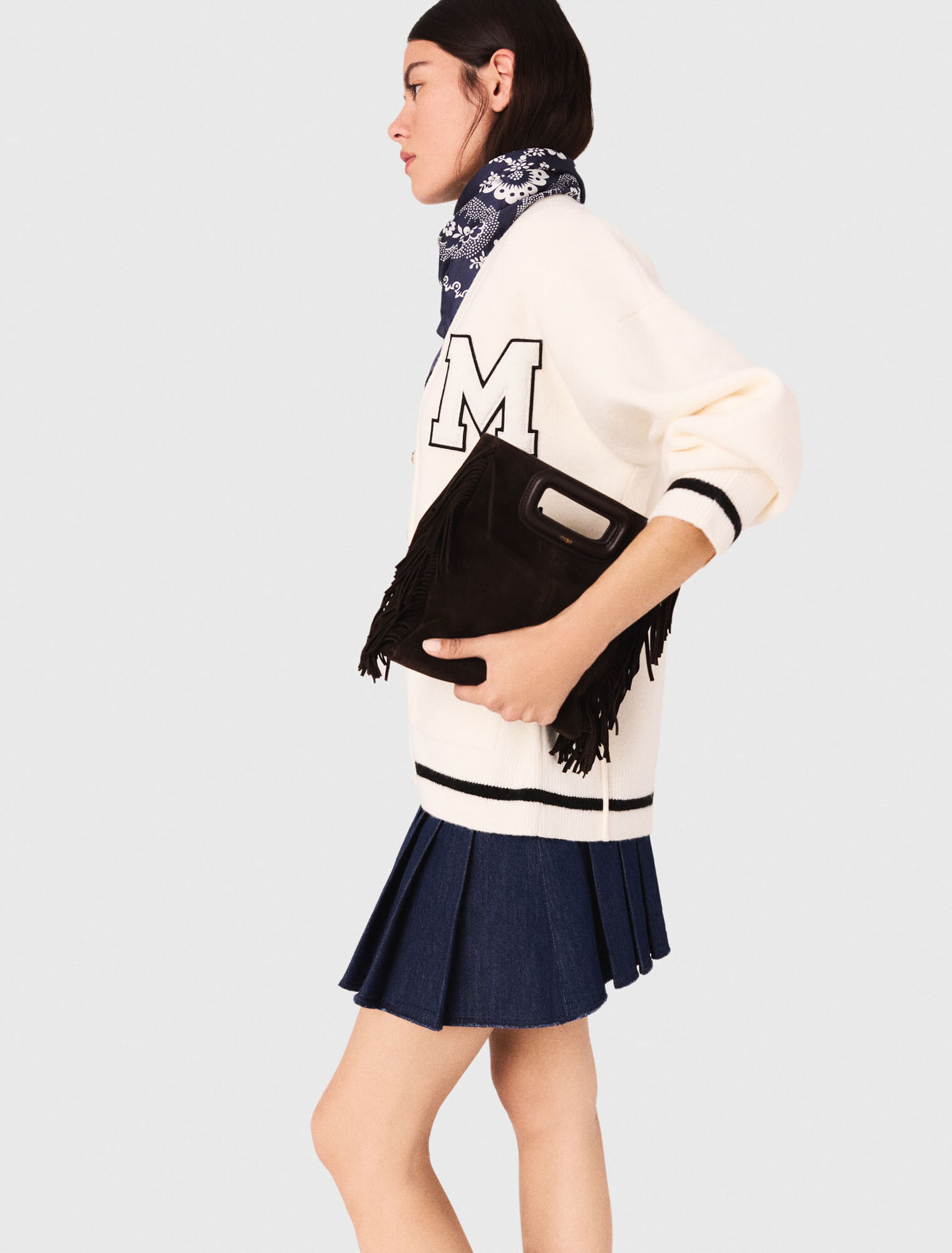 Cardigan long avec broderie