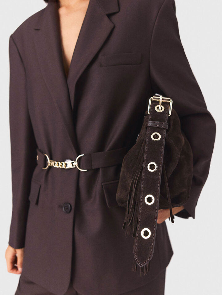 Veste de tailleur à ceinture