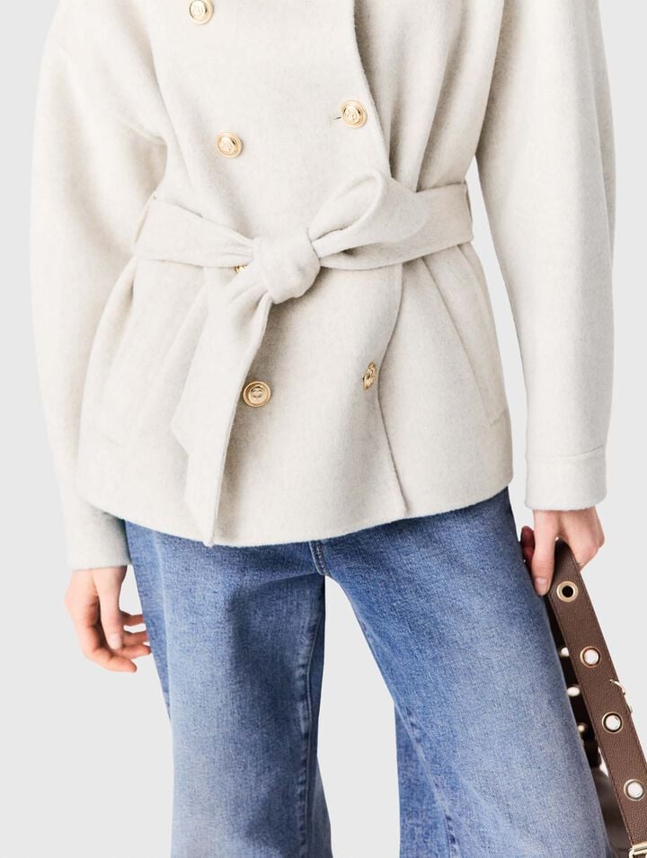 Manteau mi-long en double face