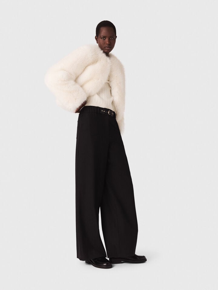 Pantalon tailleur à jambes larges