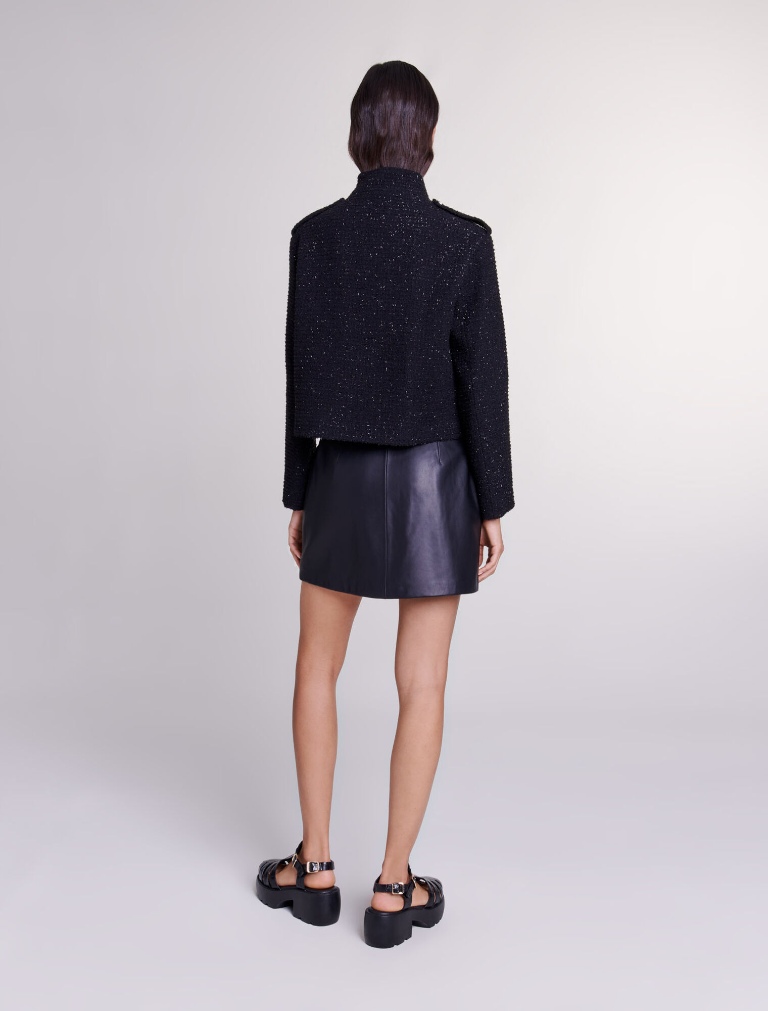 Veste courte en tweed